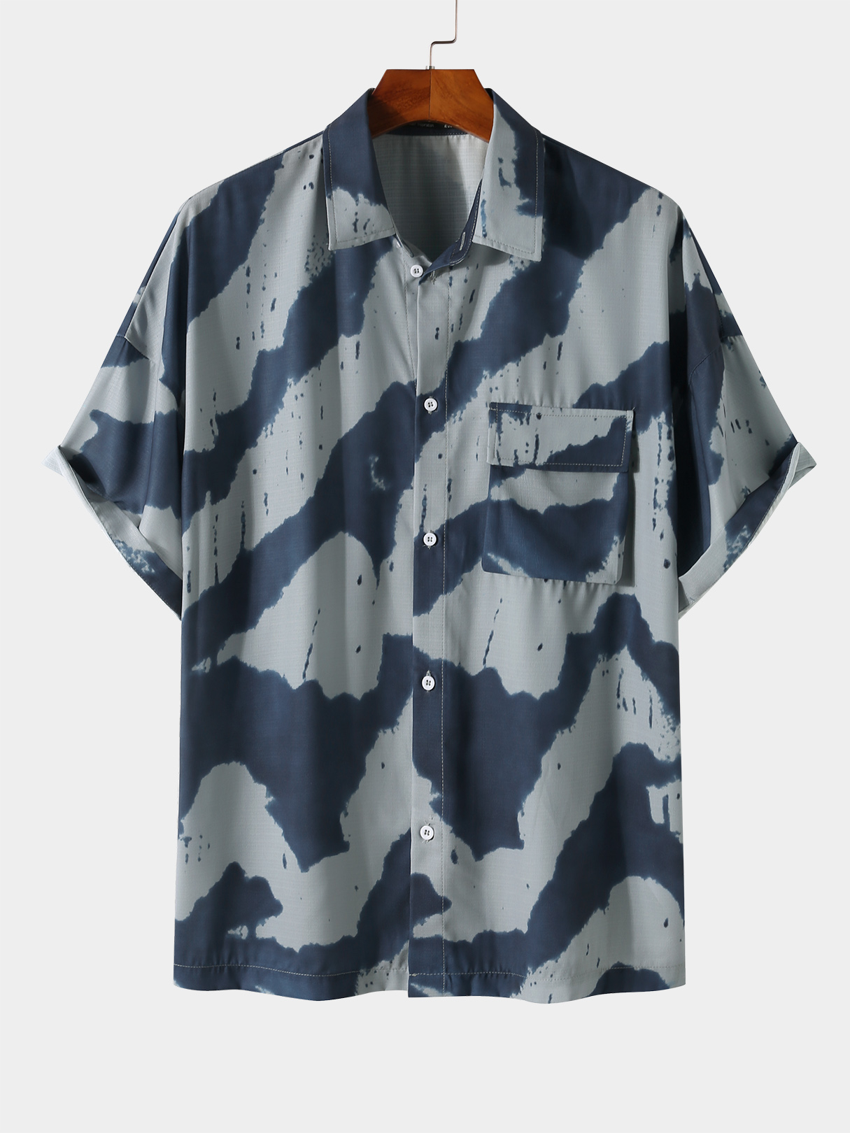 Men All Over Print Pocket Shirt