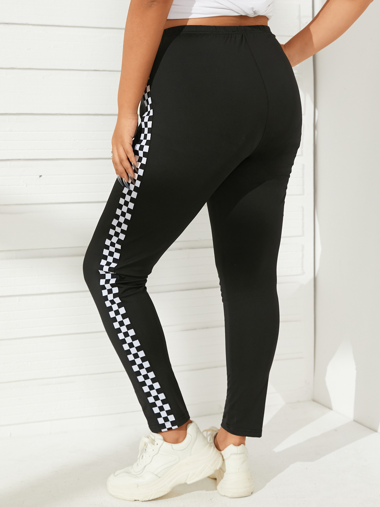 YOINS BASICS Plus Size Patchwork Pants