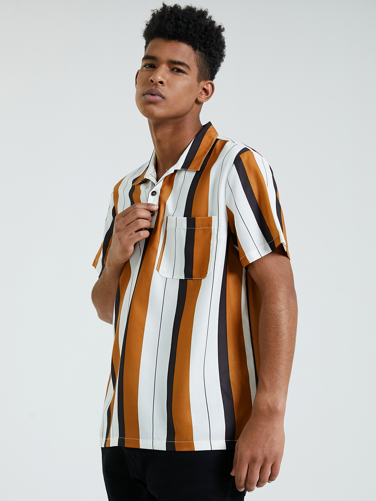 KOYYE Men Casual Striped Print Multicolor Shirt