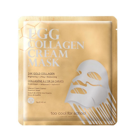 Too Cool For School - Egg Collagen Cream Mask - 1pack(5pcs)