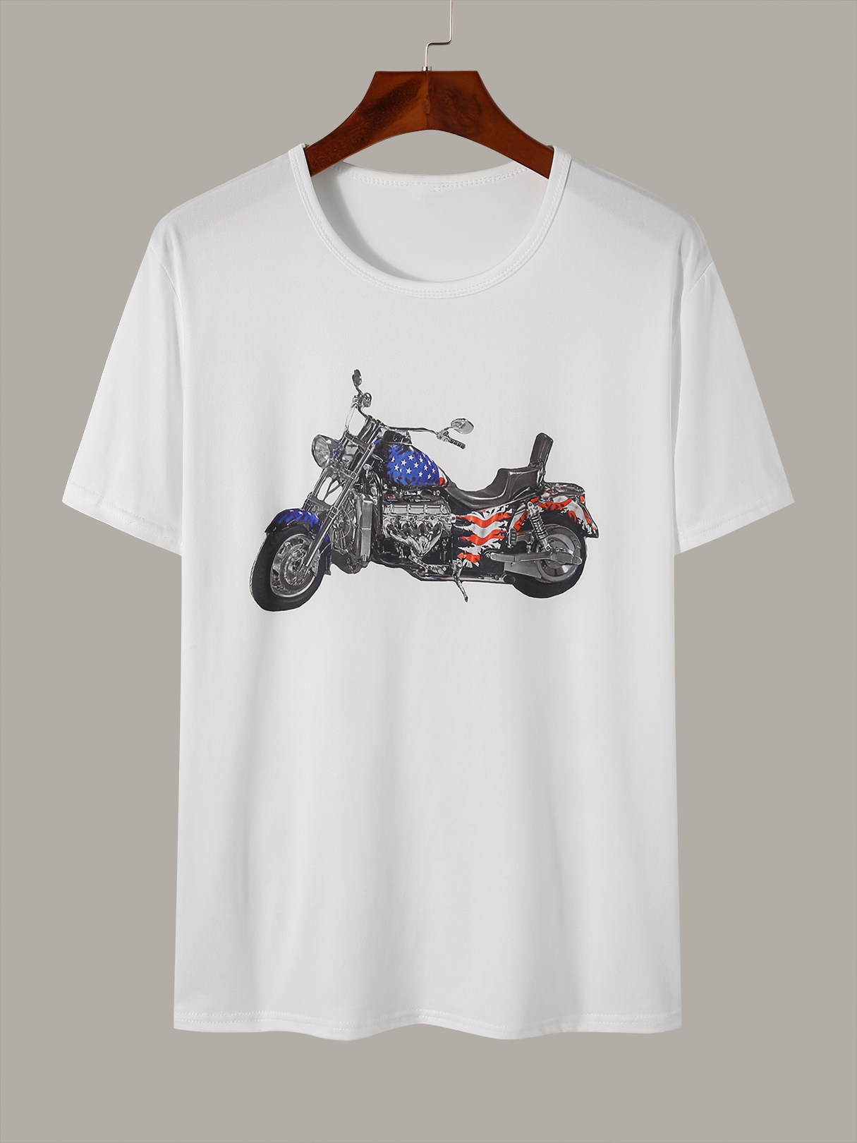 Men Casual Independence Day Print T-Shirt