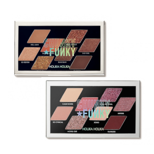 Holika Holika - CHUNKY FUNKY Chunky Metal Shadow Palette - 01 Feel so hot
