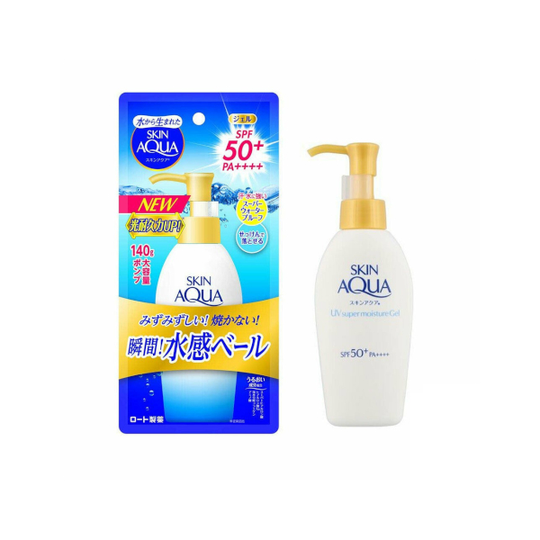 Rohto Mentholatum - Skin Aqua Sunscreen Super Moisture Gel Pump SPF50+ PA++++ - 140g - White