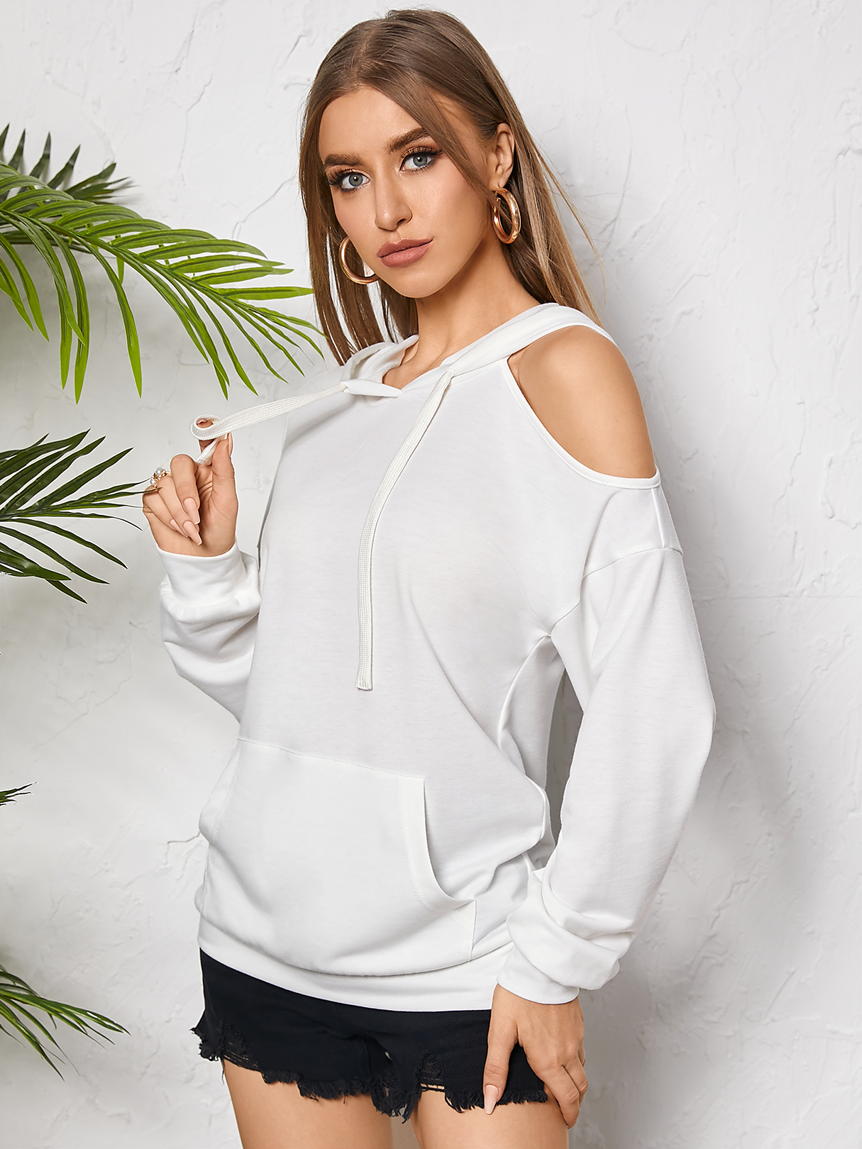 YOINS Pullover Drawstring Pocket Long Sleeves Hoodies