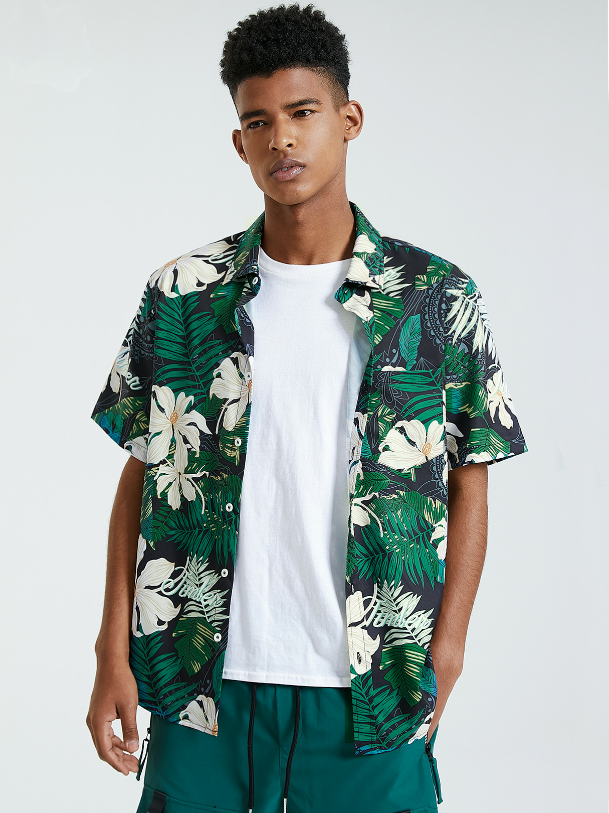 KOYYE Men Bohemian Beach Holiday Tropical Shirt