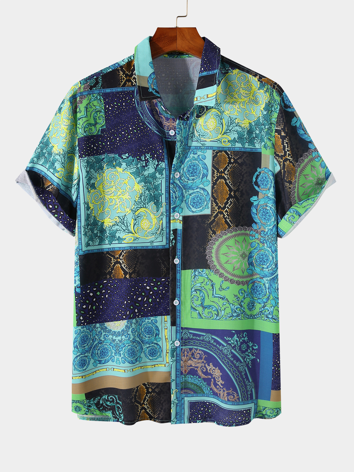 Men Multicolor Tribal All Over Print Shirt