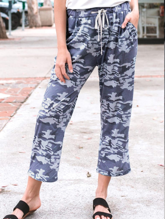 Casual Camouflage Side Pockets Pants