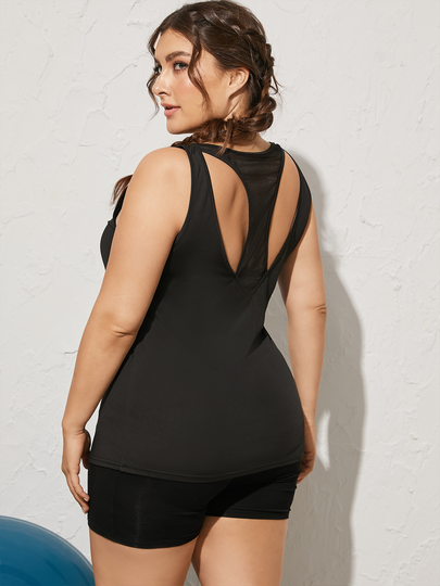 YOINS Plus Size V-neck Backless Design Sleeveless Tank Top