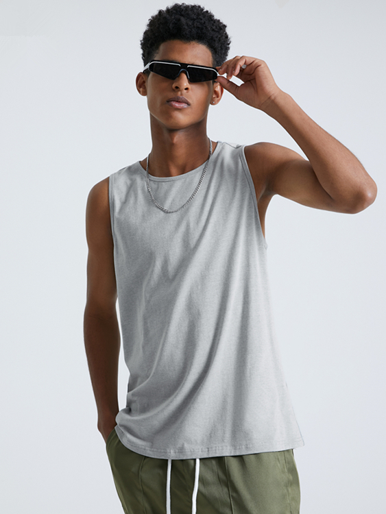 BASICS KOYYE Men Casual Crew Neck Plain Sleeveless Tank Top