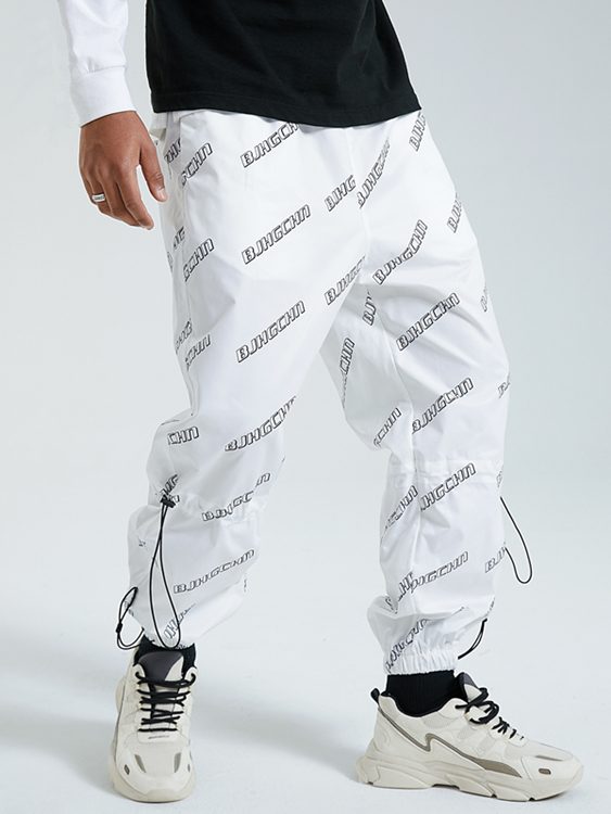 KOYYE Men Hip Hop Style All Over Print Elastic Waist Cargo Pants