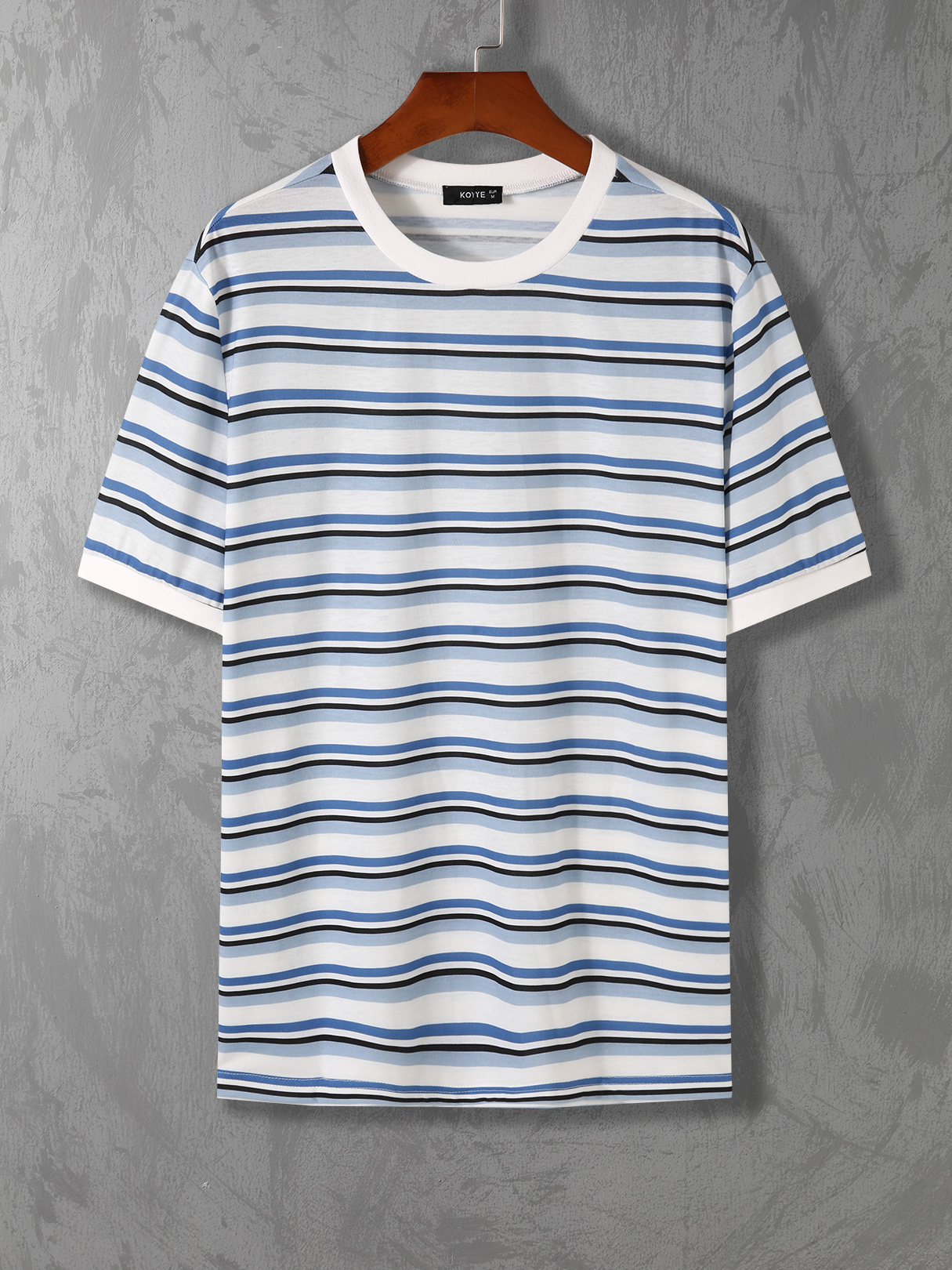 KOYYE Men Summer Casual Striped T-Shirt