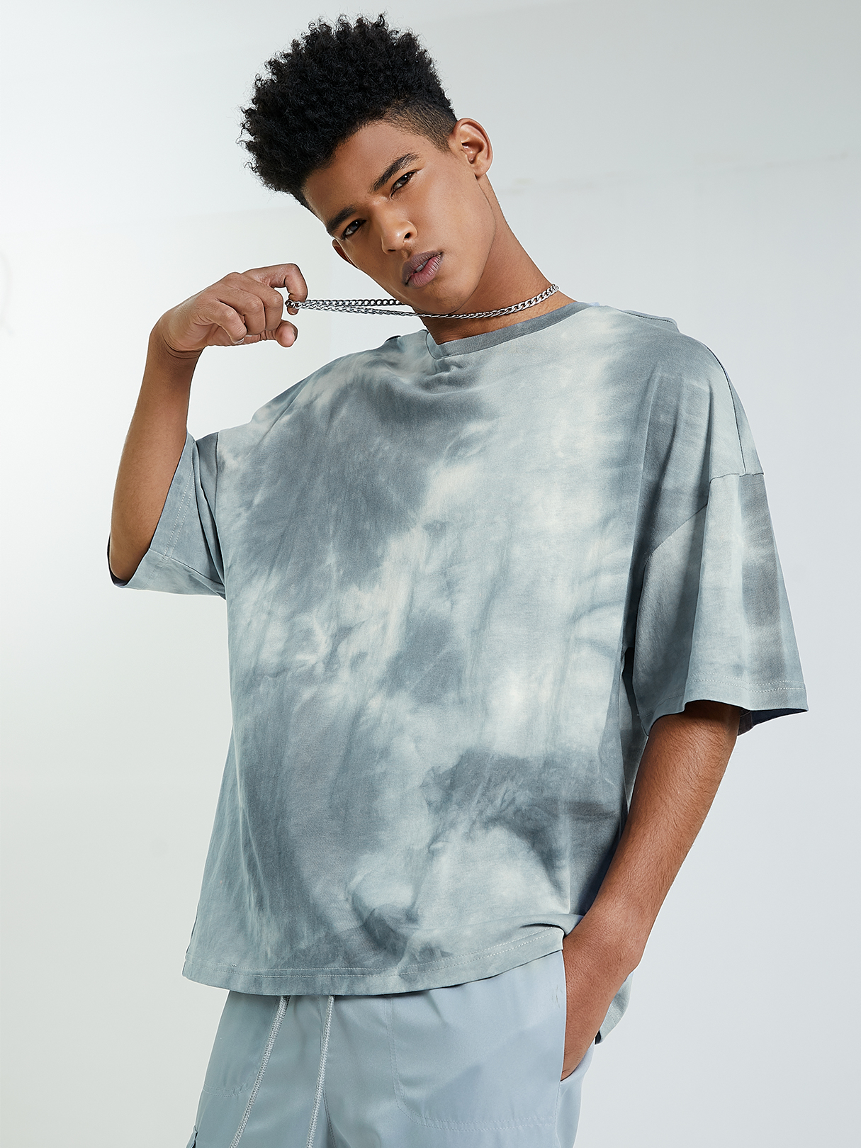 KOYYE Men Casual Tie Dye Print Cotton Soft T-Shirt