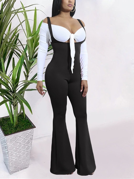 Backless Design Wide Leg Sleeveless Jumpsuit