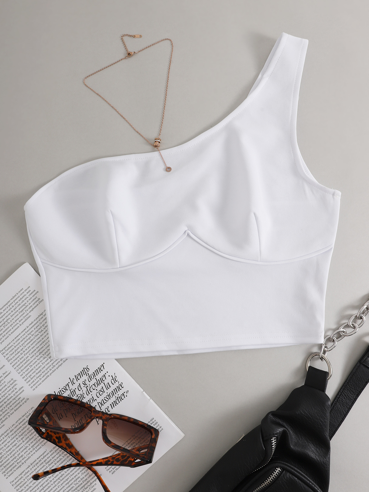 YOINS Casual One Shoulder Sleeveless Cami