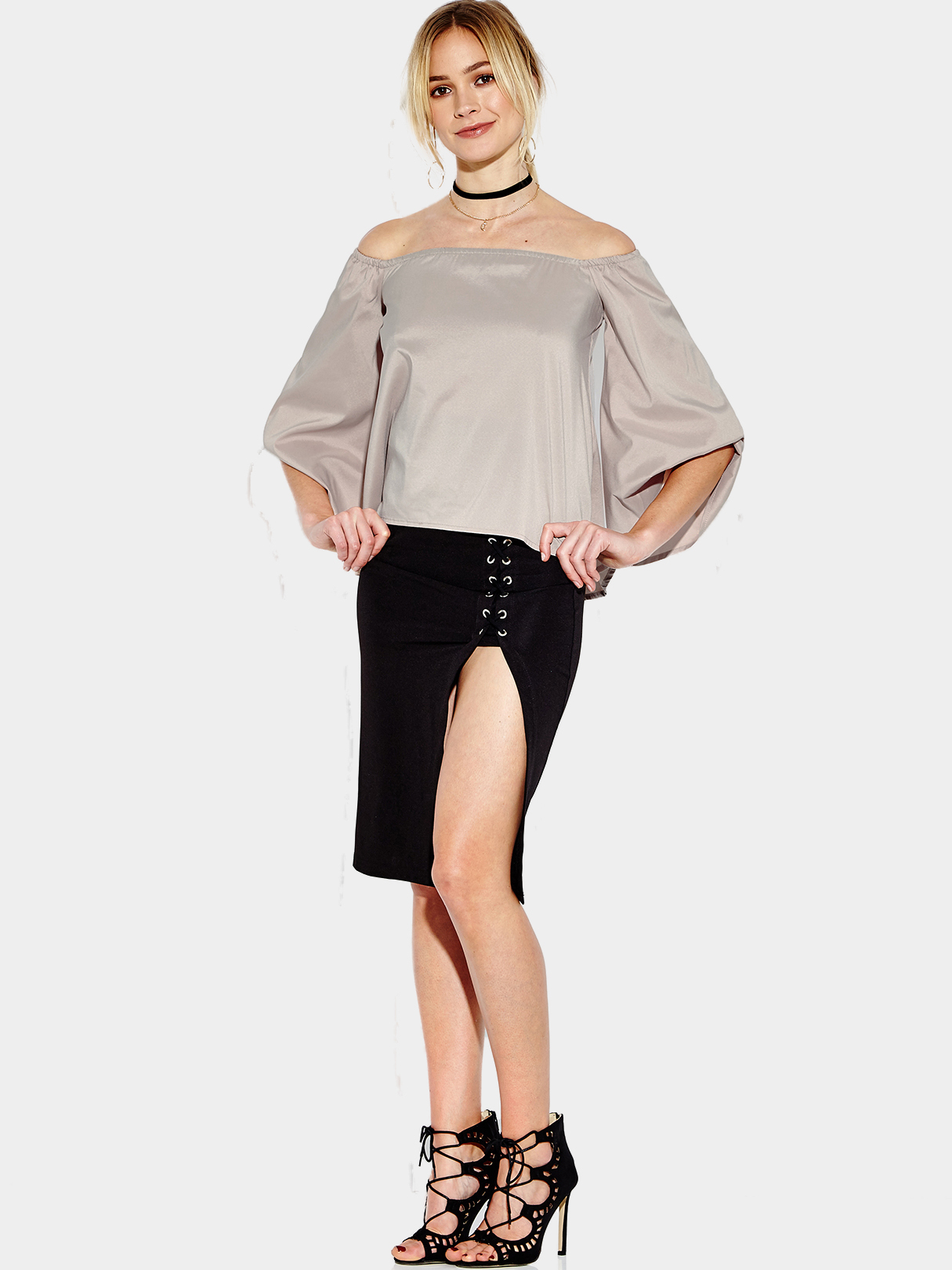 Asymmetrical Sleeves Off Shoulder Loose Backless Top