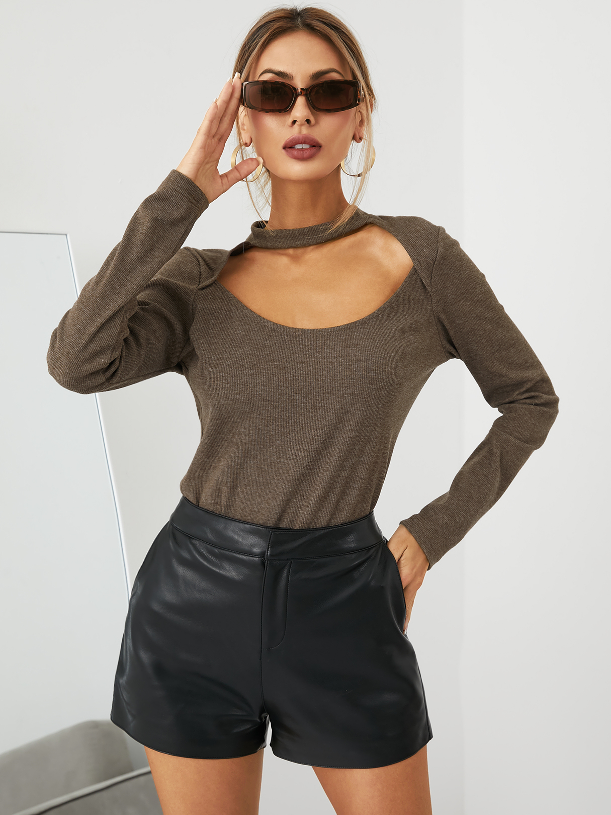 YOINS BASICS Women Casual Comfortable Plain Long Sleeves Tee