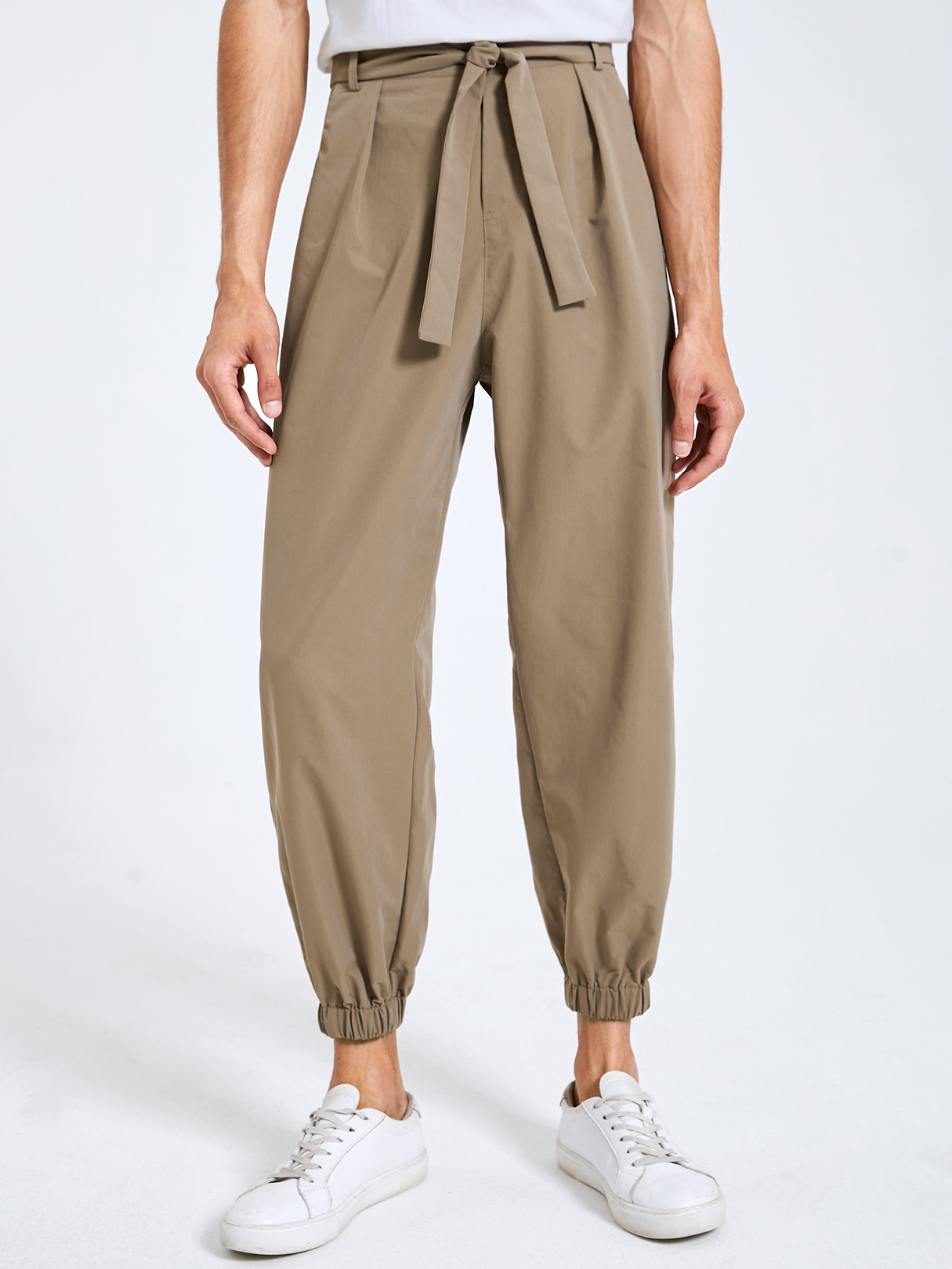 YOINS BASICS Men Casual Knotted High Waist Pants