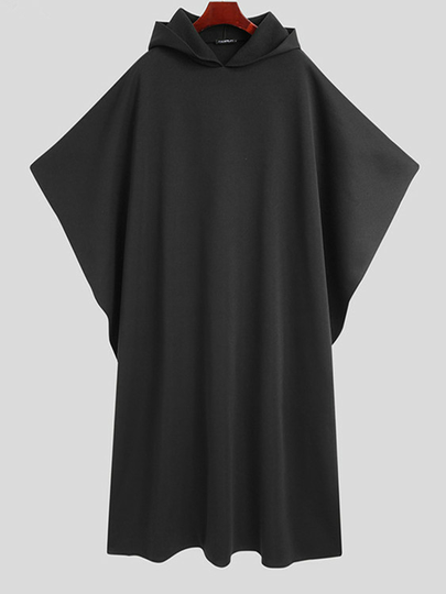 INCERUN Men Winter Woolen Loose Bat Sleeves Cloak Cape Coat