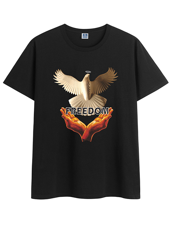 BASICS Men Summer Graphic And Letter Printing T-shirt