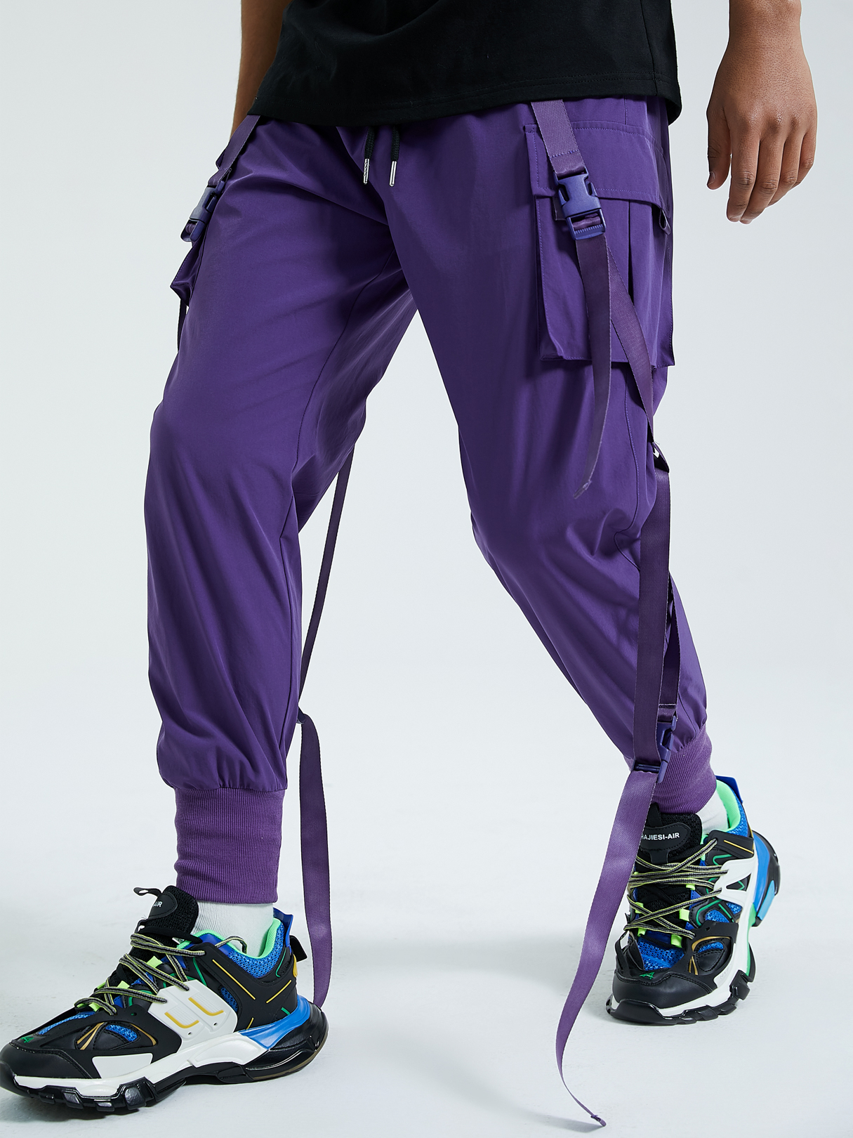 KOYYE Men Hip Hop Streetwear Tapered Cargo Pant
