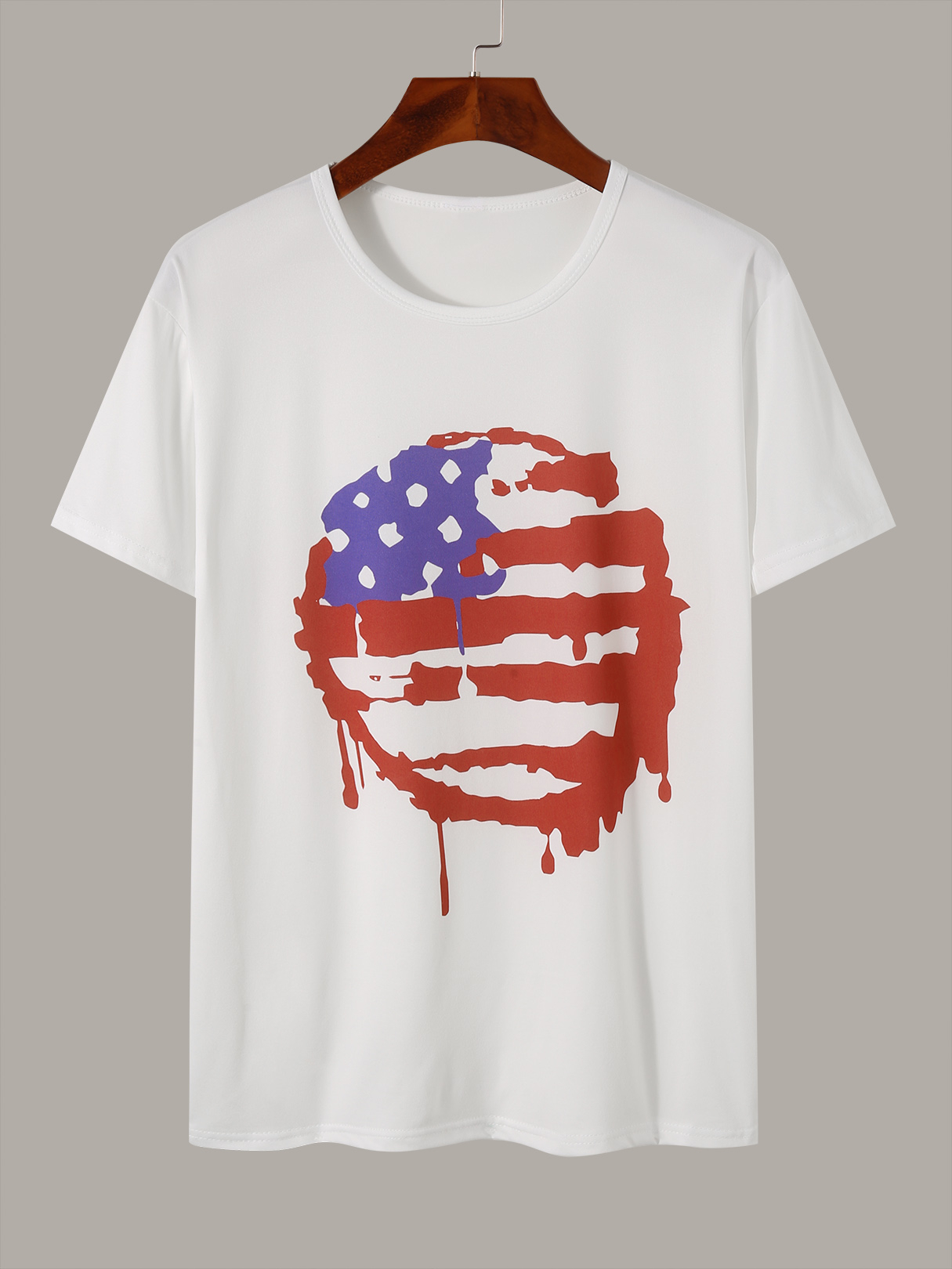 Men Independence Day American Flag T-Shirt