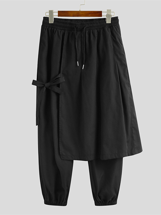 INCERUN Men Japan Kimono Style Loose Casual Skirt Pant