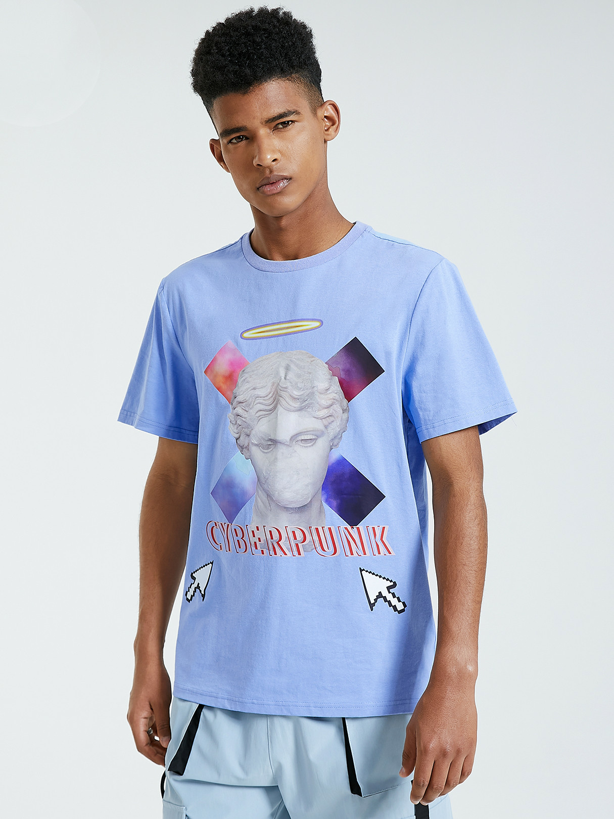 Men Casual Funny Graphic Print T-shirt