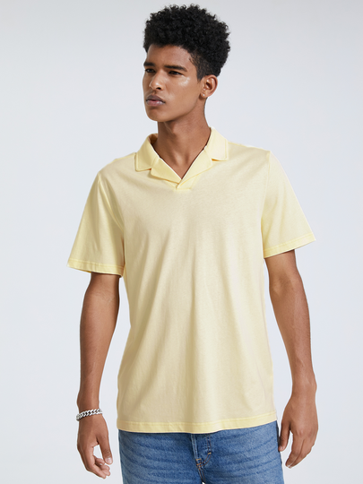 BASICS Men 100% Cotton Comfortable Daily Plain Short Sleeves Polos