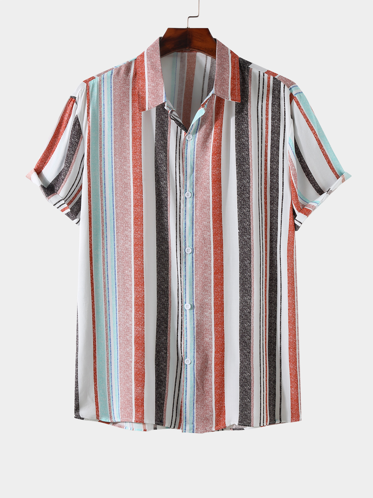 Men Multicolor Striped Print Shirt