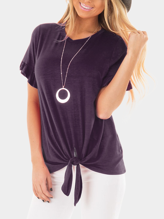 Purple Knot Crew Neck Short Sleeves T-shirts