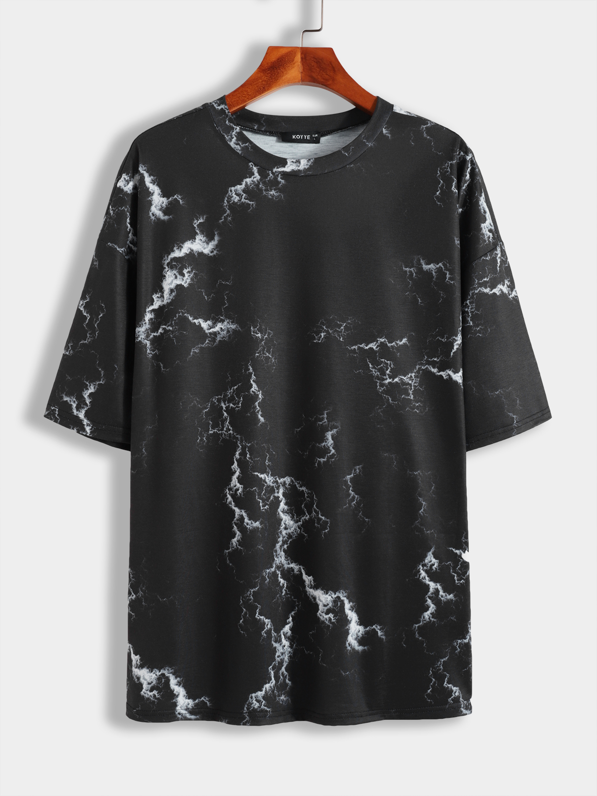 KOYYE Men Casual Summer Tie Dye Print T-Shirt