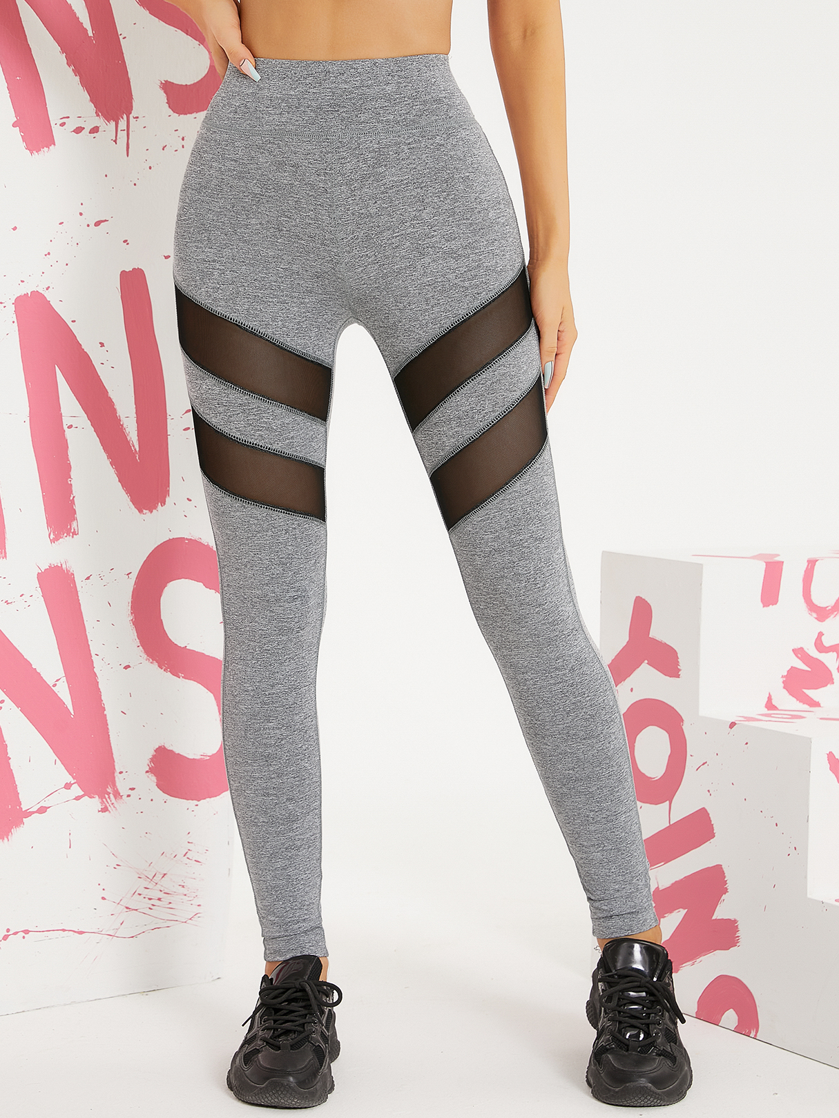 YOINS Grey Super Stretch High Waist Leggings