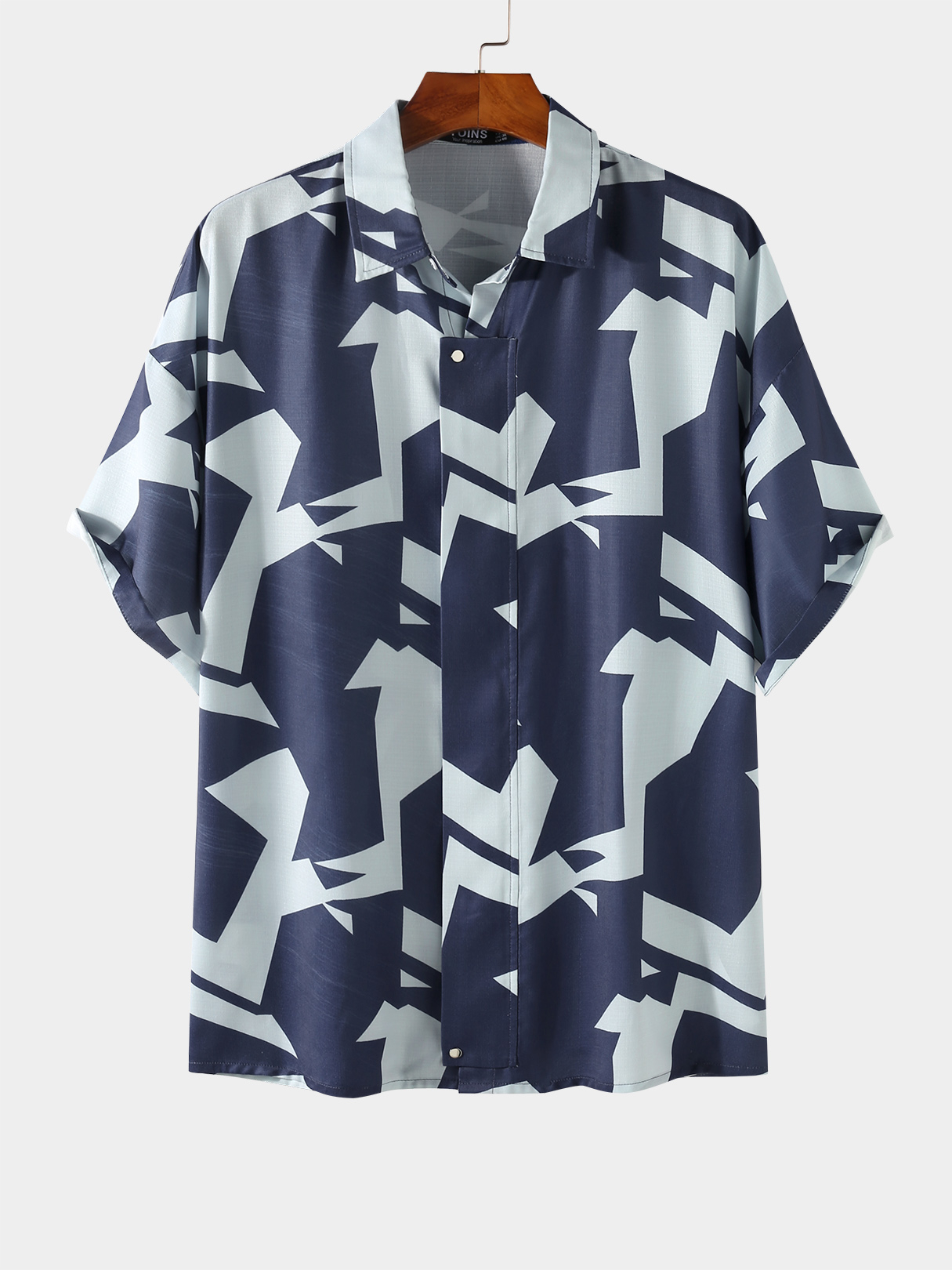 Men Irregular Geometric Print Shirt