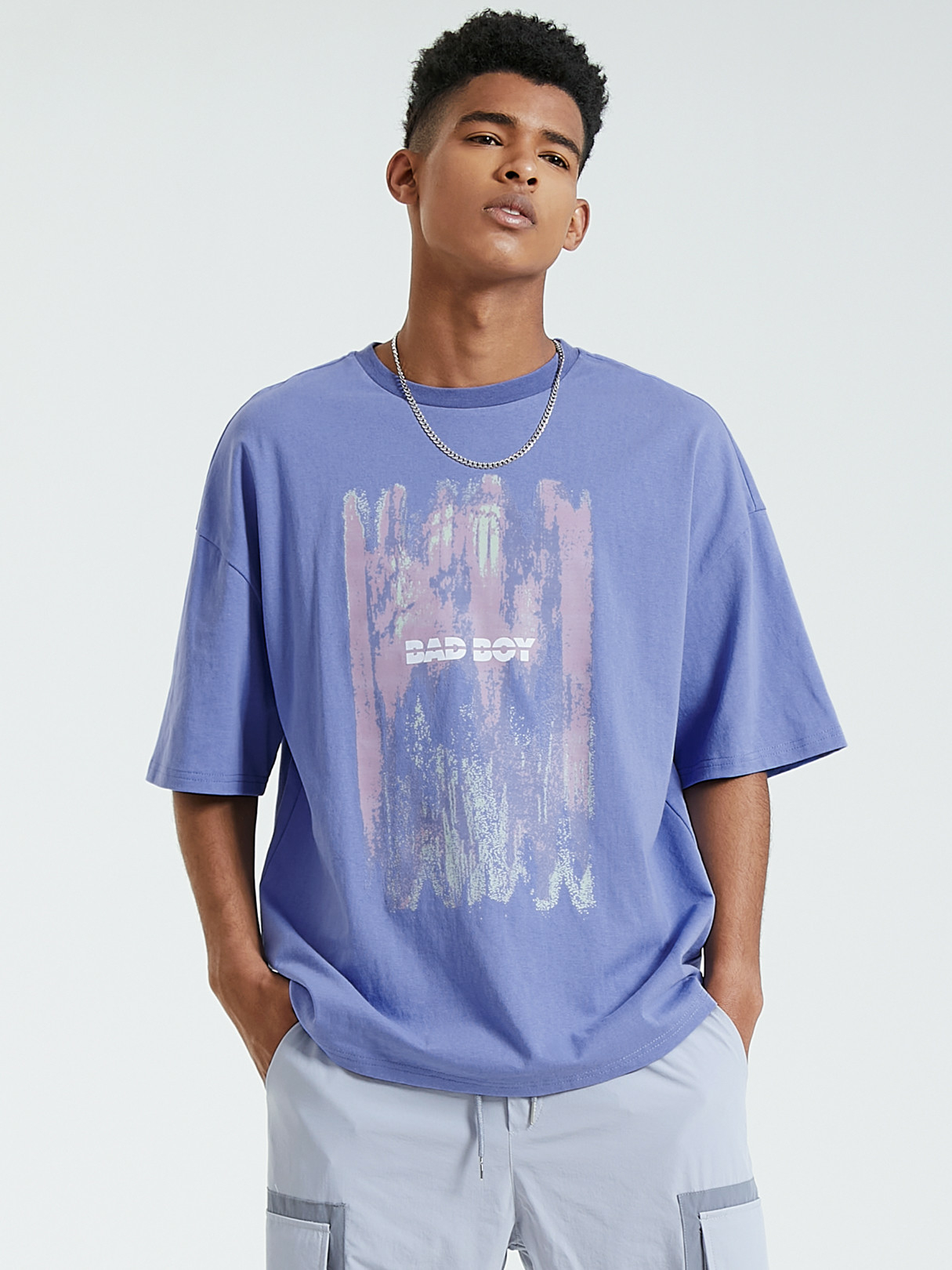 Men 100% Cotton Summer Graphic T-shirt