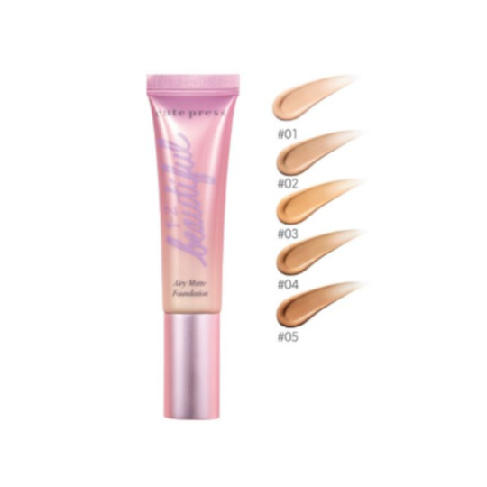 Cute Press - 1-2 Beautiful Airy Matte Foundation - 30ml - 02 Light Beige