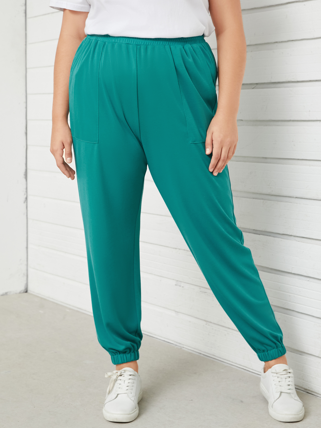 YOINS Plus Size Elastic Strap Side Pocket Pants