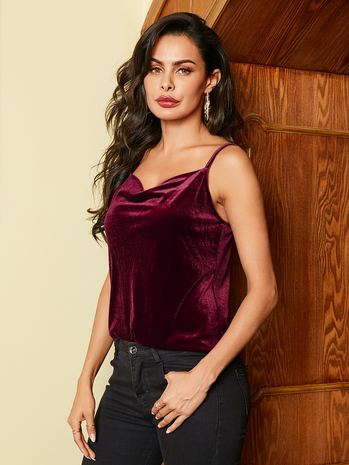 YOINS BASICS Drape Sagging Adjustable Shoulder Straps Cami