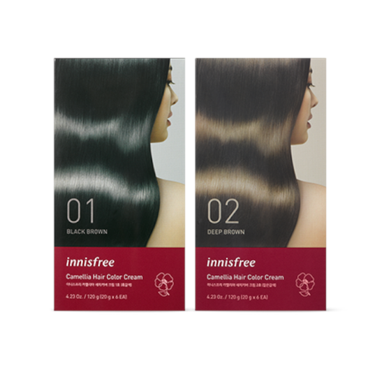 innisfree - Camellia Hair Color Cream - 01 Black Brown