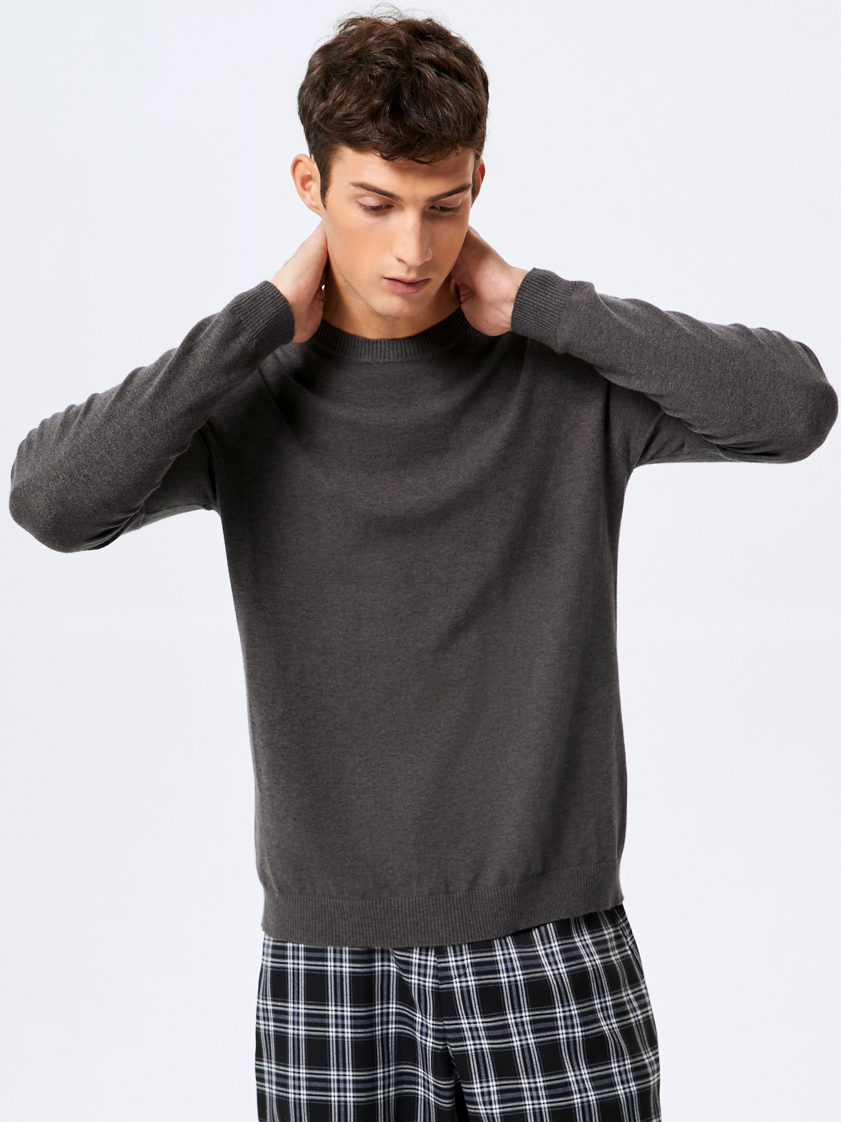 Men Crew Neck Plain Super Soft Comfortable Base Sweater