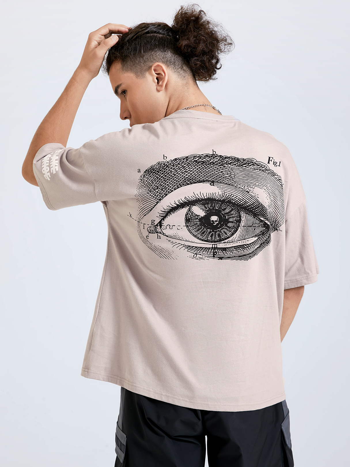 Men 100% Cotton Comfortable Real Eyes Short Sleeve T-Shirt