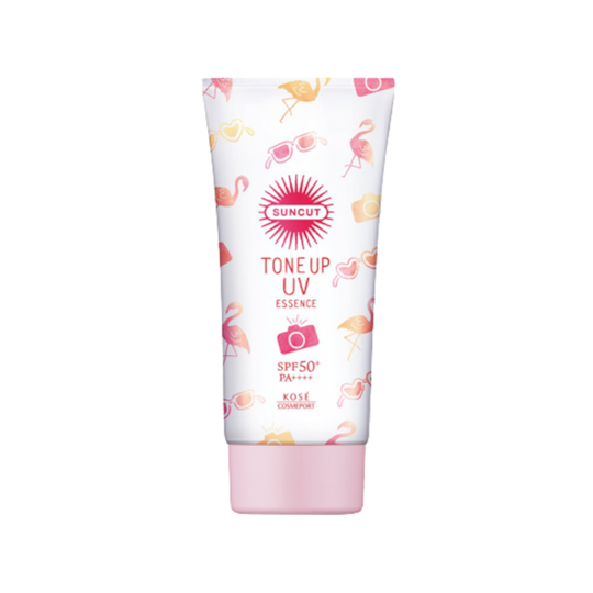 Kose - Suncut Tone Up UV Essence Pink Flamingo SPF50+ PA++++ - 80g