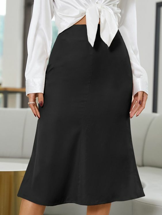 YOINS Fishtail Hem Midi Skirt