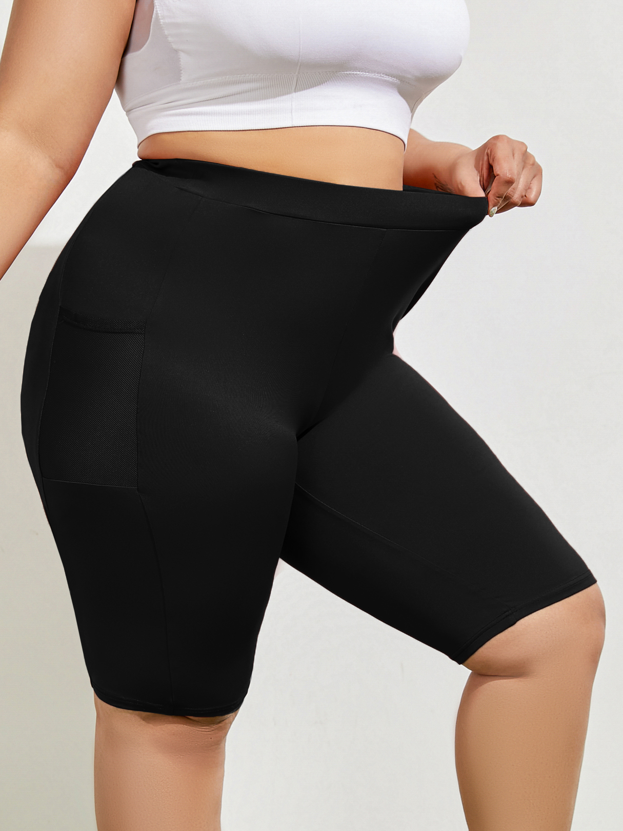 YOINS Plus Size Pocket Yoga Shorts