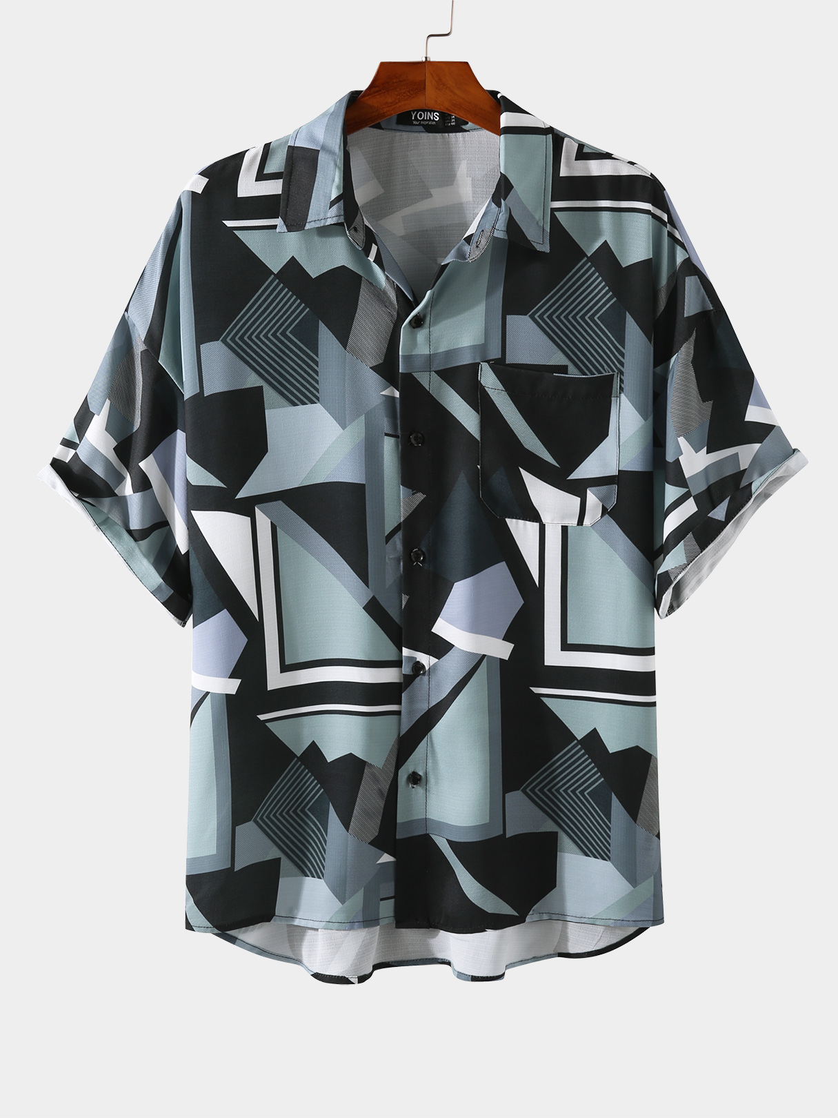 Men Casual Geometric All Over Print Shirt