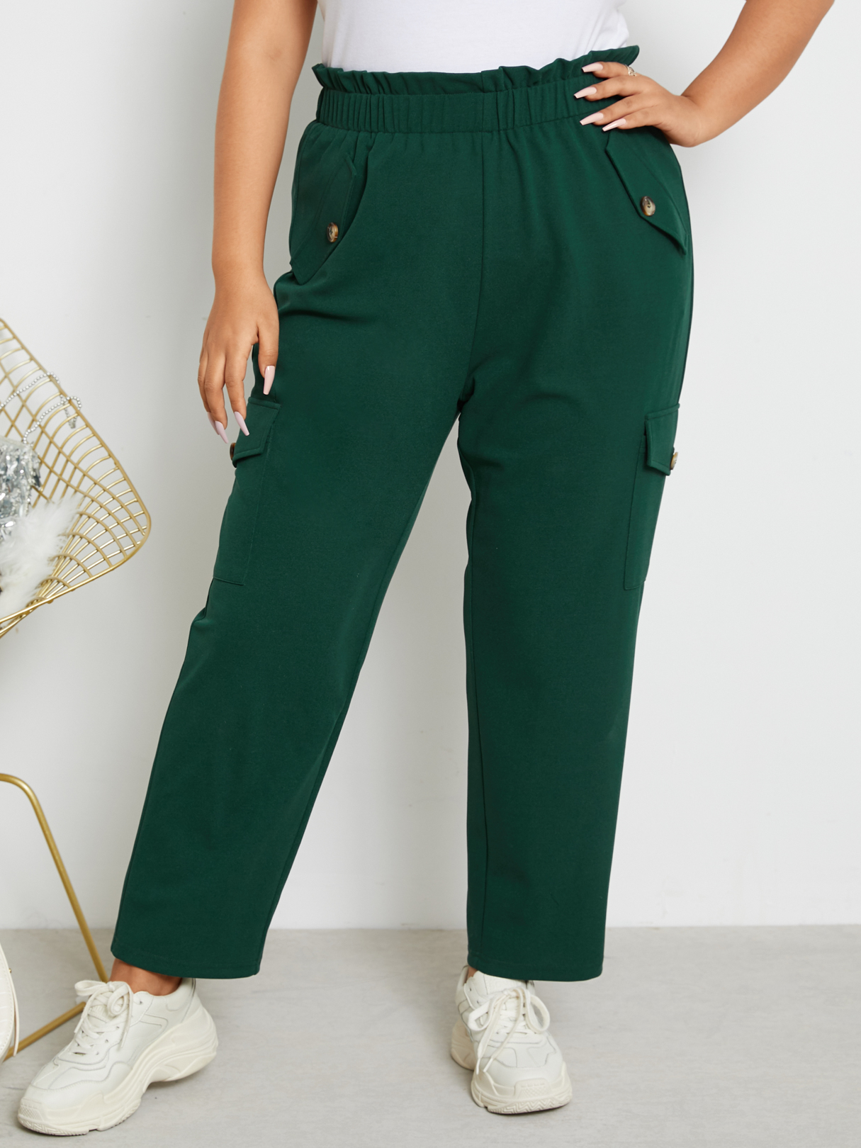 YOINS Plus Size Pocket Design Pants