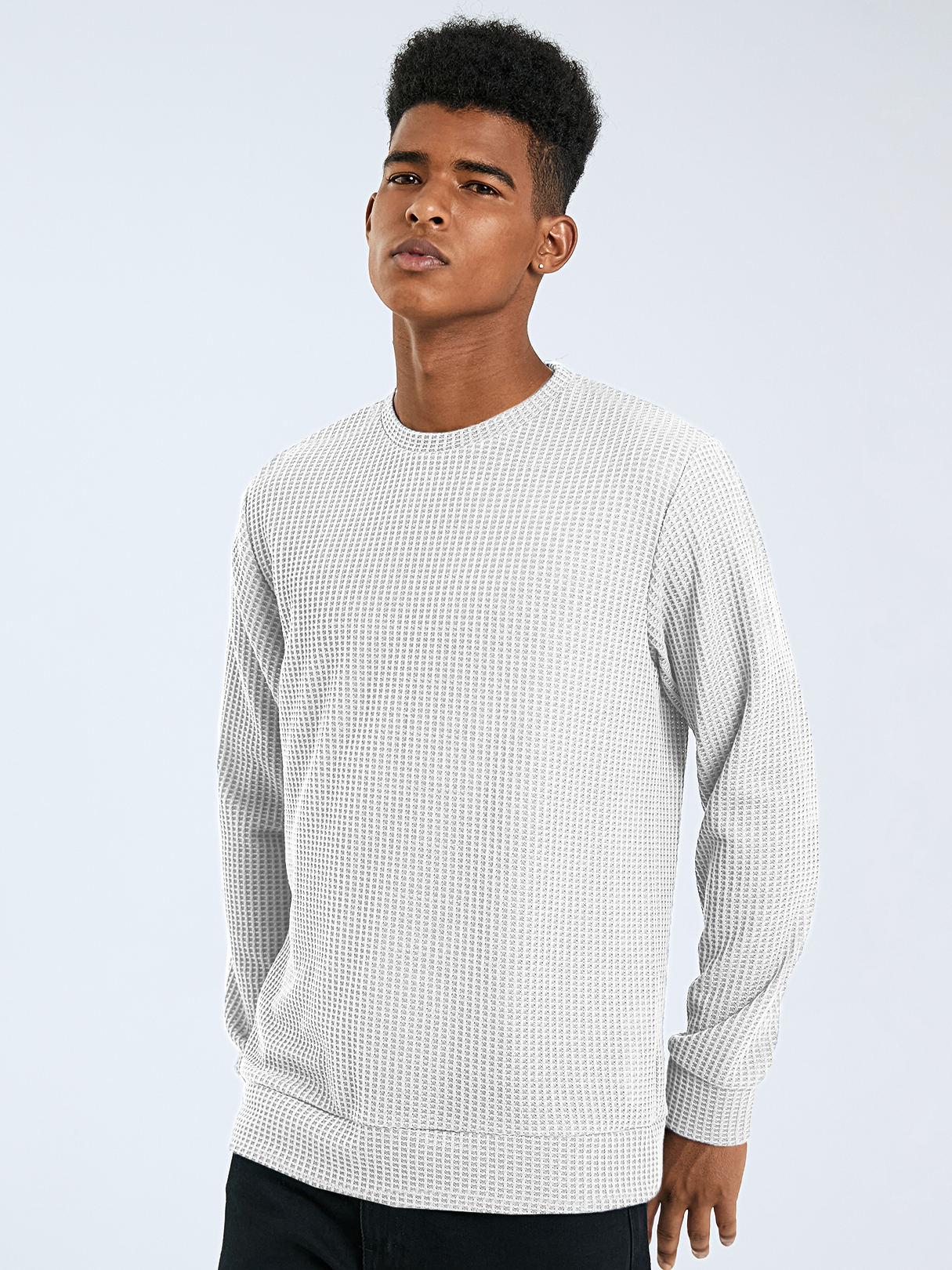 YOINS BASICS Men Casual Plain Super Soft Long Sleeve T-Shirt