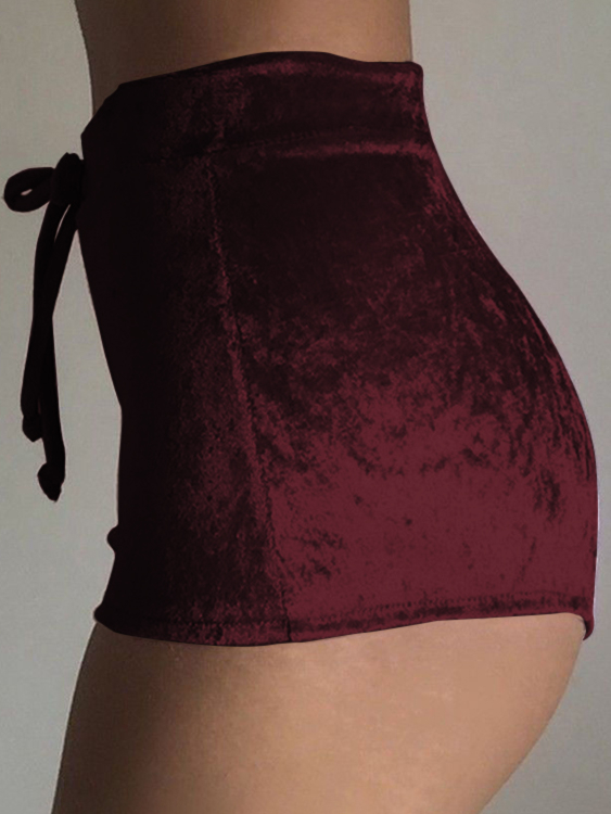 Lace-up Design Middle-Waisted Shorts
