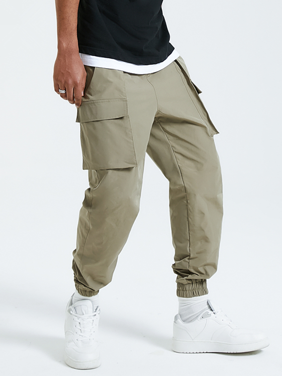 KOYYE Men Flap Pocket Cargo Pants