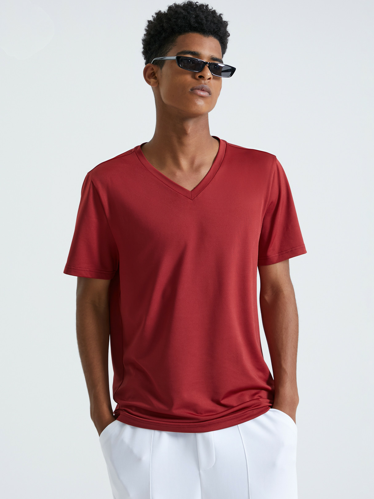 BASICS Men Casual Plain T-Shirt