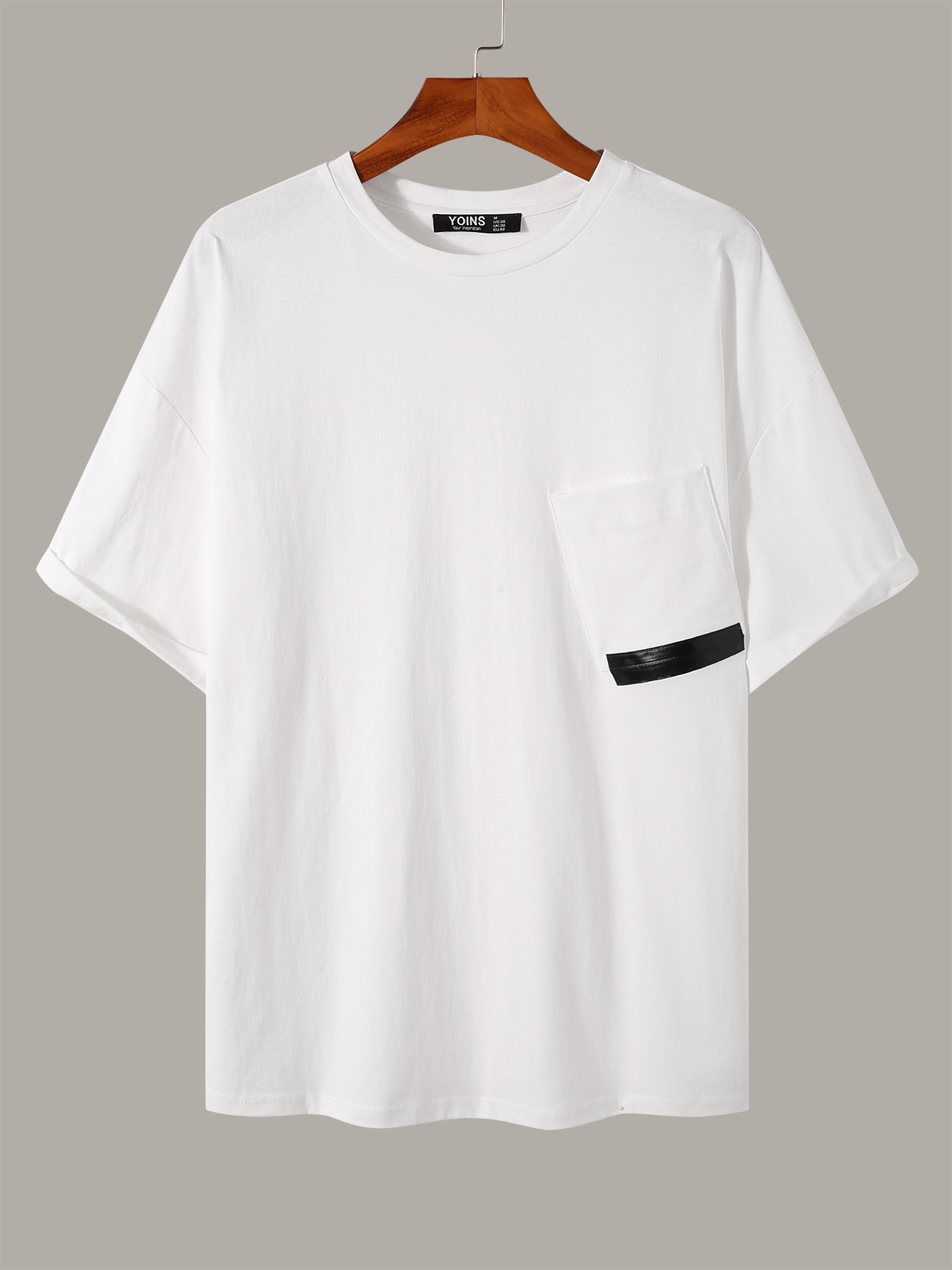 Men 100% Cotton Pocket Plian T-shirt